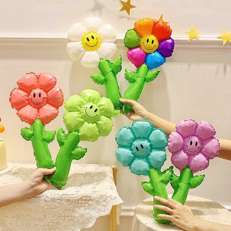 হ্যান্ডহেল্ড সূর্যমুখী ফয়েল বেলুন