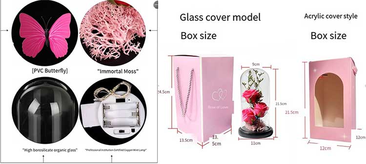 glass covered rose soap China