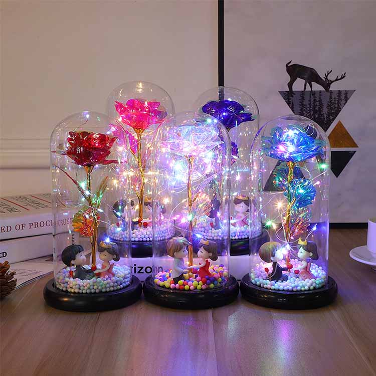LED 24K গ্লাস রোজ